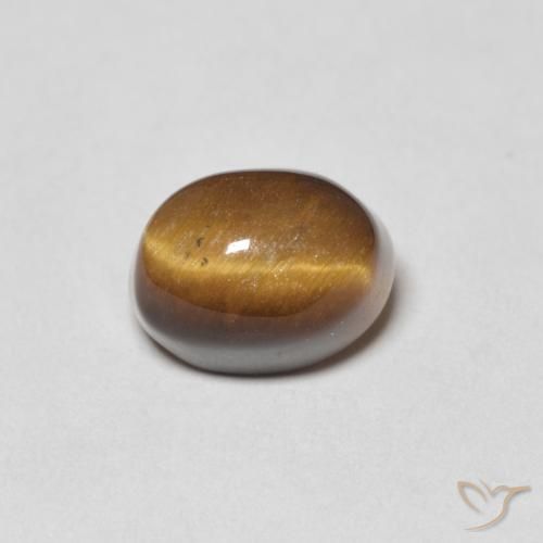 4.94ct طبيعي بنى دافئ عين النمر, بيضوي, غير شفاف