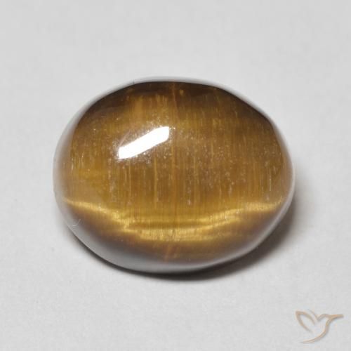 6.12ct طبيعي بنى دافئ عين النمر, بيضوي, غير شفاف