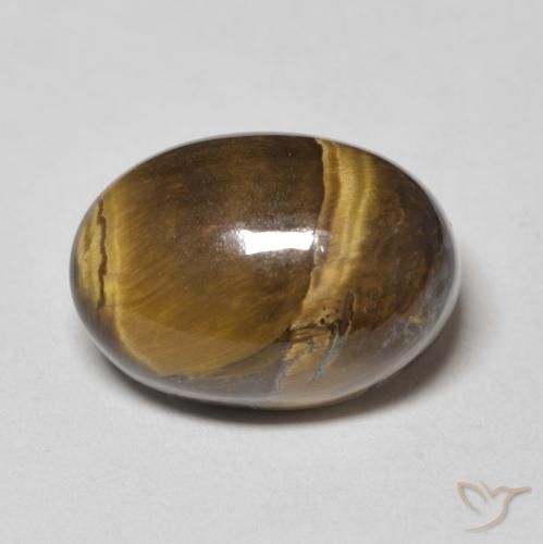 8.83ct طبيعي بني ذهبي عين النمر, بيضوي, غير شفاف