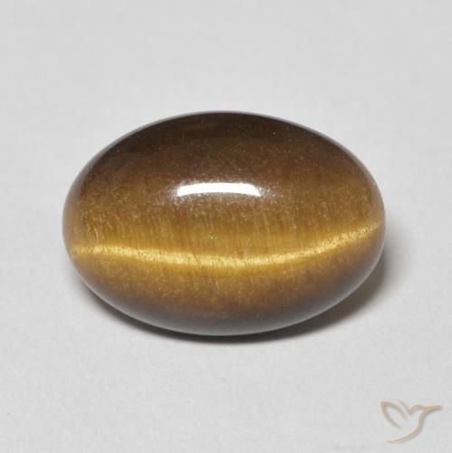 5.56ct طبيعي بنى دافئ عين النمر, بيضوي, غير شفاف
