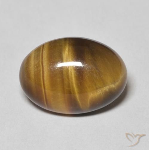 6.02ct طبيعي بني مصفر عين النمر, بيضوي, غير شفاف
