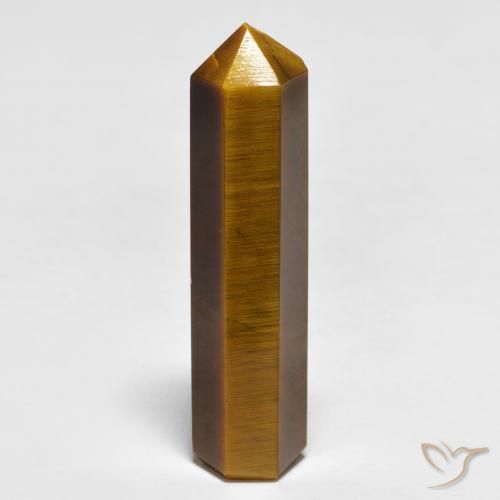 22.03ct طبيعي بني مصفر عين النمر, فانسى, غير شفاف
