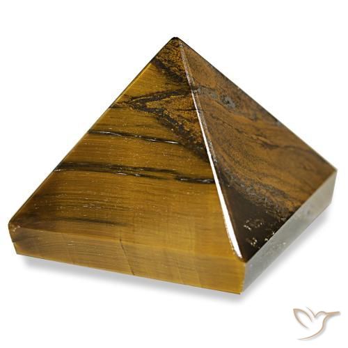 Tiger's Eye طبيعي بلون بني فاتح، وزن ‎98.04‎ قيراط، شكل مربع، مقاس ‎27.1x26.6‎ مم