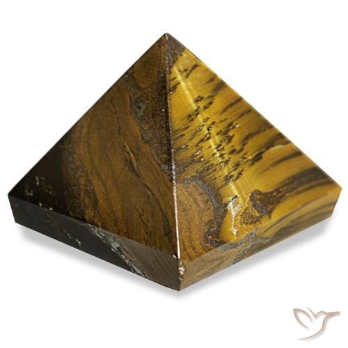 Tiger's Eye طبيعي بلون بني فاتح، وزن ‎98.04‎ قيراط، شكل مربع، مقاس ‎27.1x26.6‎ مم