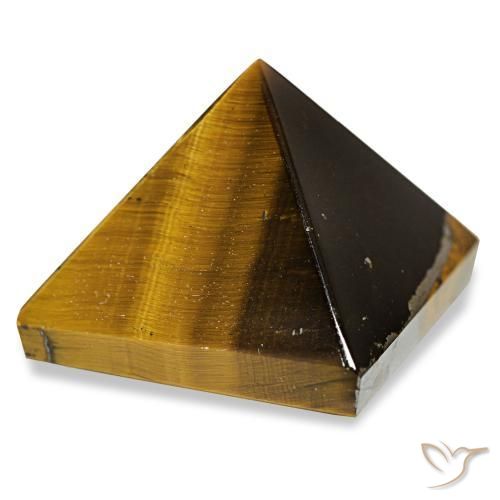 عين النمر بني ذهبي طبيعي، مربع، 85.50 قيراط، غير شفاف