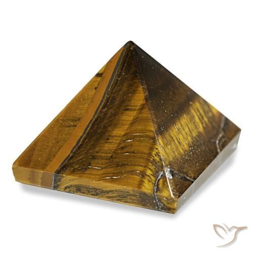 Tiger's Eye طبيعي بلون بنى دافئ، وزن ‎98.18‎ قيراط، شكل مربع، مقاس ‎28.1x27.9‎ مم