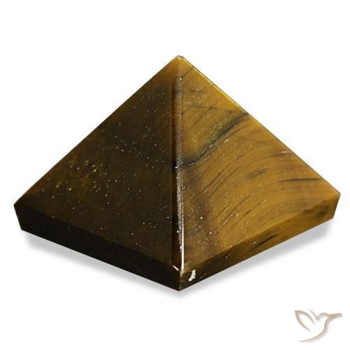 عين النمر بني مصفر طبيعي، مربع، 72.39 قيراط، غير شفاف