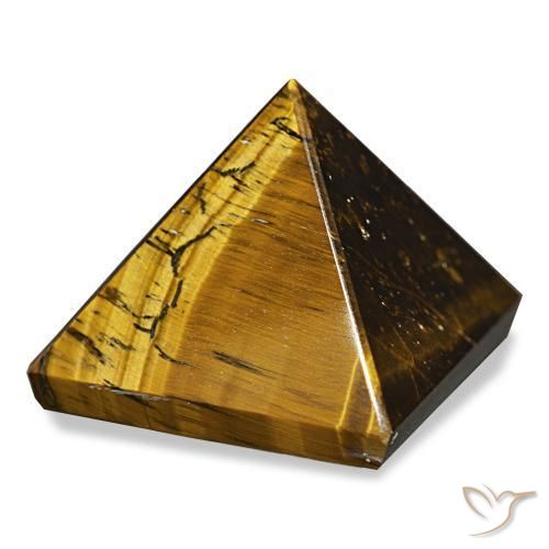 Tiger's Eye طبيعي بلون بني ذهبي، وزن ‎97.28‎ قيراط، شكل مربع، مقاس ‎27.5x27.2‎ مم