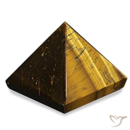 Tiger's Eye طبيعي بلون بني ذهبي، وزن ‎97.28‎ قيراط، شكل مربع، مقاس ‎27.5x27.2‎ مم
