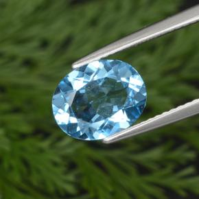 توباز طبيعي بلون Light Blue ، وزن ‎2.69‎ قيراط، شكل بيضاوى، مقاس ‎10x8‎ مم