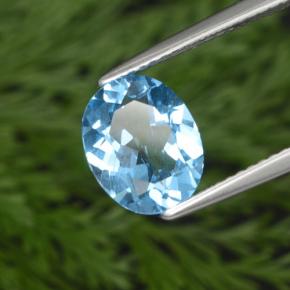 توباز طبيعي بلون Light Blue ، وزن ‎2.69‎ قيراط، شكل بيضاوى، مقاس ‎10x8‎ مم