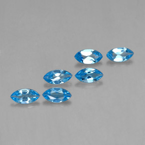 أحجار توباز الأزرق السويسري طبيعية، ماركيز، VVS-VS، وزنها 2.63 قيراط