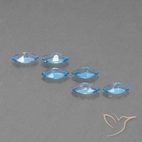 أحجار توباز الأزرق السويسري طبيعية، ماركيز، VVS-VS، وزنها 2.57 قيراط