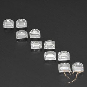 أحجار توباز أبيض شفاف طبيعية، مربع، VVS-VS، وزنها 5.27 قيراط