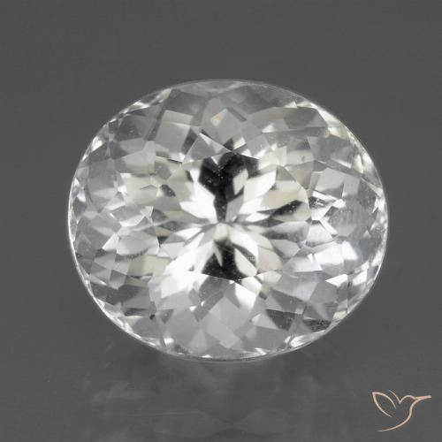 3.71ct طبيعي أبيض توباز, بيضوي, VVS-VS