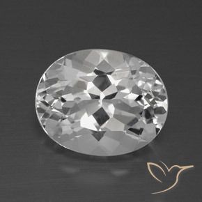 4.62ct طبيعي أبيض شفاف توباز, بيضوي, VVS-VS
