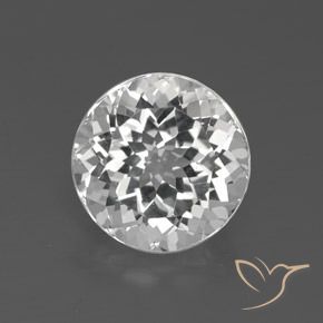 4.34ct طبيعي أبيض شفاف توباز, دائري, VVS-VS