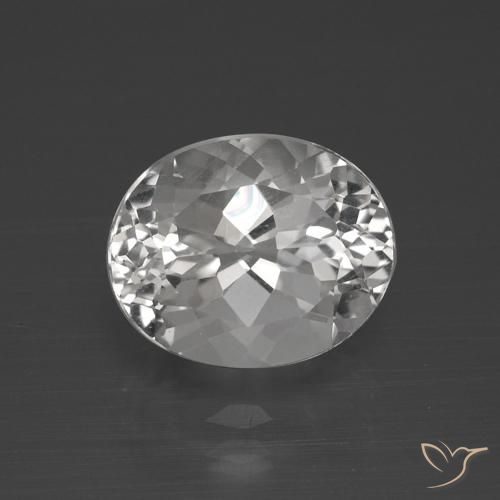5.38ct طبيعي أبيض شفاف توباز, بيضوي, VVS-VS