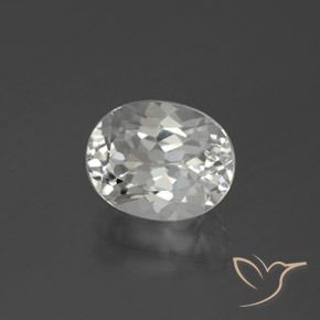 3.38ct طبيعي أبيض توباز, بيضوي, VVS-VS