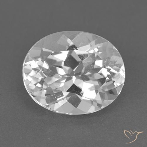 4.30ct طبيعي أبيض توباز, بيضوي, VVS-VS