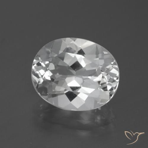 5.64ct طبيعي أبيض شفاف توباز, بيضوي, VVS