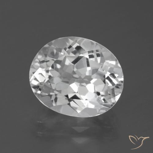 5.63ct طبيعي أبيض توباز, بيضوي, VVS-VS