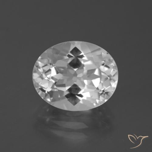 5.19ct طبيعي أبيض شفاف توباز, بيضوي, VVS