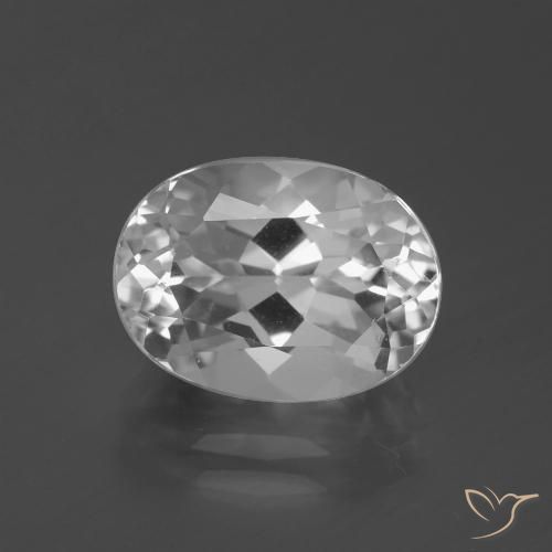 5.21ct طبيعي أبيض شفاف توباز, بيضوي, VVS-VS