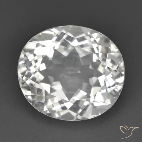 5.46ct طبيعي أبيض توباز, بيضوي, VVS-VS