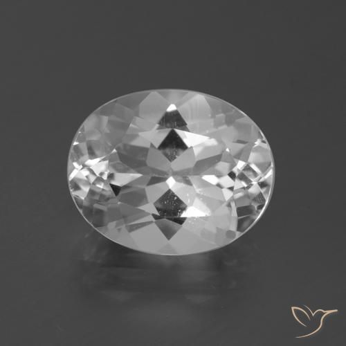 5.40ct طبيعي أبيض شفاف توباز, بيضوي, قليلا جدا