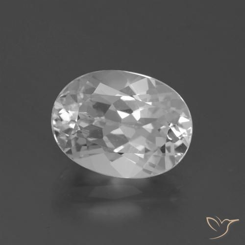 4.75ct طبيعي أبيض توباز, بيضوي, VVS