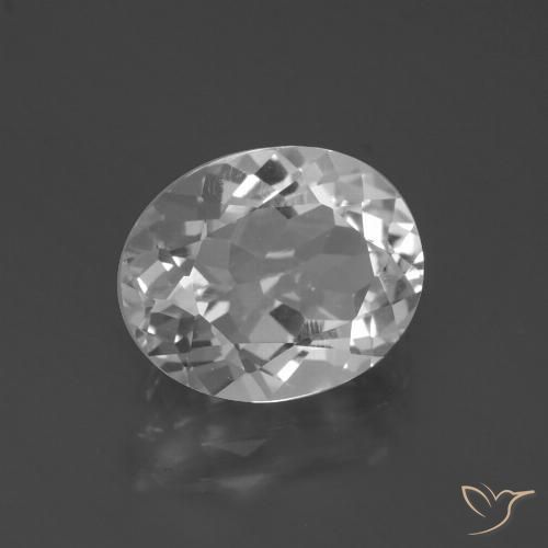 4.73ct طبيعي أبيض شفاف توباز, بيضوي, VVS