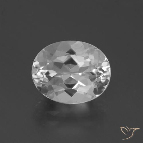 4.55ct طبيعي أبيض شفاف توباز, بيضوي, VVS-VS