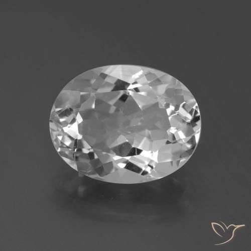 6.23ct طبيعي أبيض توباز, بيضوي, قليلا جدا