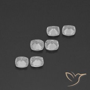 أحجار توباز أبيض شفاف طبيعية، قطع وسادة، VVS-VS، وزنها 2.70 قيراط
