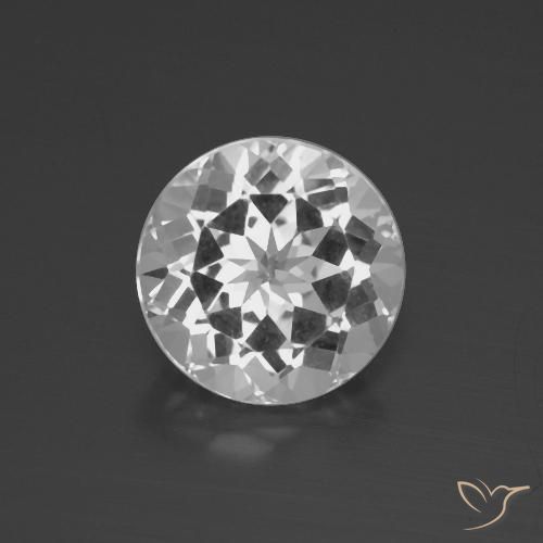 4.50ct طبيعي أبيض شفاف توباز, دائري, VVS-VS
