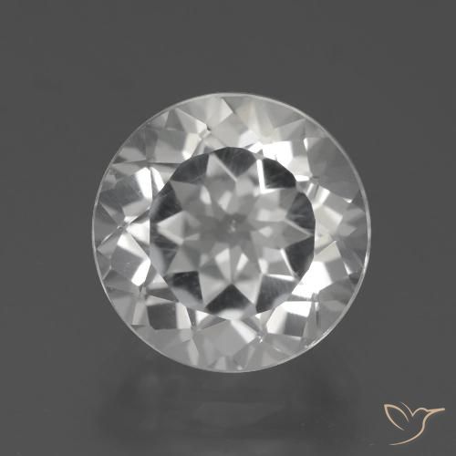 4.04ct طبيعي أبيض توباز, دائري, قليلا جدا