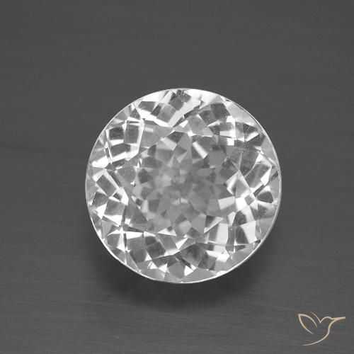 3.68ct طبيعي أبيض توباز, دائري, VVS-VS