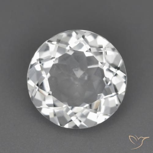 3.08ct طبيعي أبيض شفاف توباز, دائري, قليلا جدا