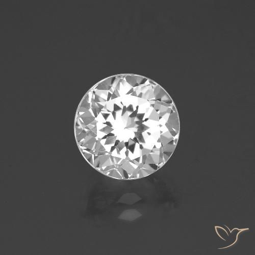3.69ct طبيعي أبيض توباز, دائري, VVS-VS