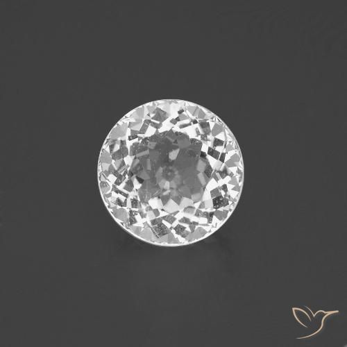 3.88ct طبيعي أبيض توباز, دائري, قليلا جدا