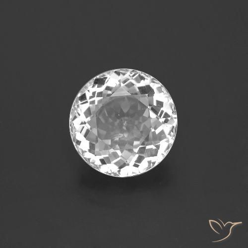 3.43ct طبيعي أبيض توباز, دائري, VVS-VS