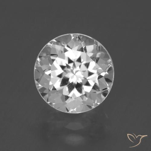 4.89ct طبيعي أبيض شفاف توباز, دائري, VVS-VS