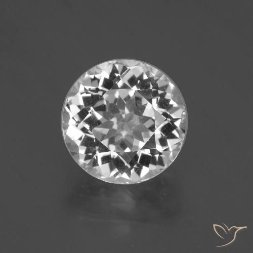 4.59ct طبيعي أبيض شفاف توباز, دائري, VVS-VS