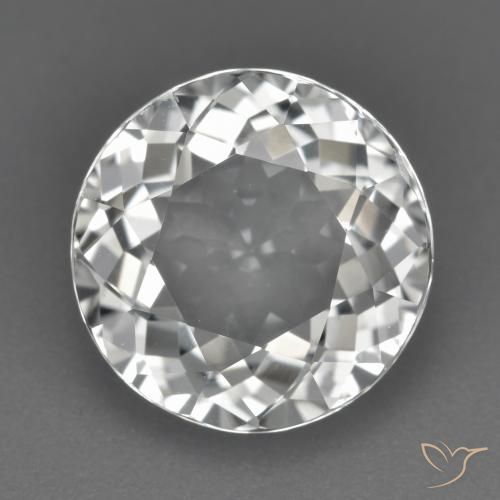 5.08ct طبيعي أبيض شفاف توباز, دائري, VVS-VS