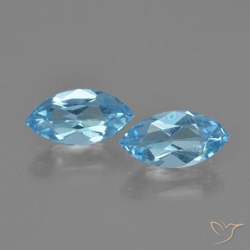 2.50ctw طبيعي أزرق سماوى توباز, ماركيز, VVS-VS