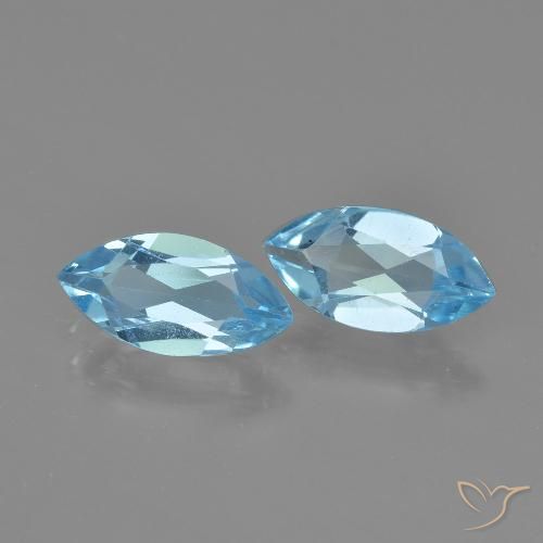 2.31ctw طبيعي أزرق سماوى توباز, ماركيز, VVS-VS