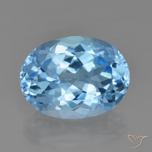 23.58ct طبيعي الأزرق السويسري توباز, بيضوي, VVS