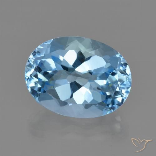 21.58ct طبيعي أزرق سماوى توباز, بيضوي, VVS