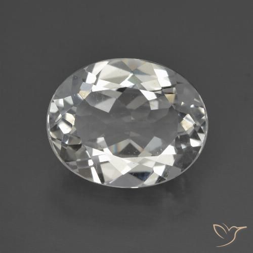 3.85ct طبيعي أبيض دافئ توباز, بيضوي, قليلا جدا
